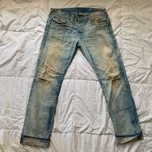 Destroyed TR Slim Straight Jeans